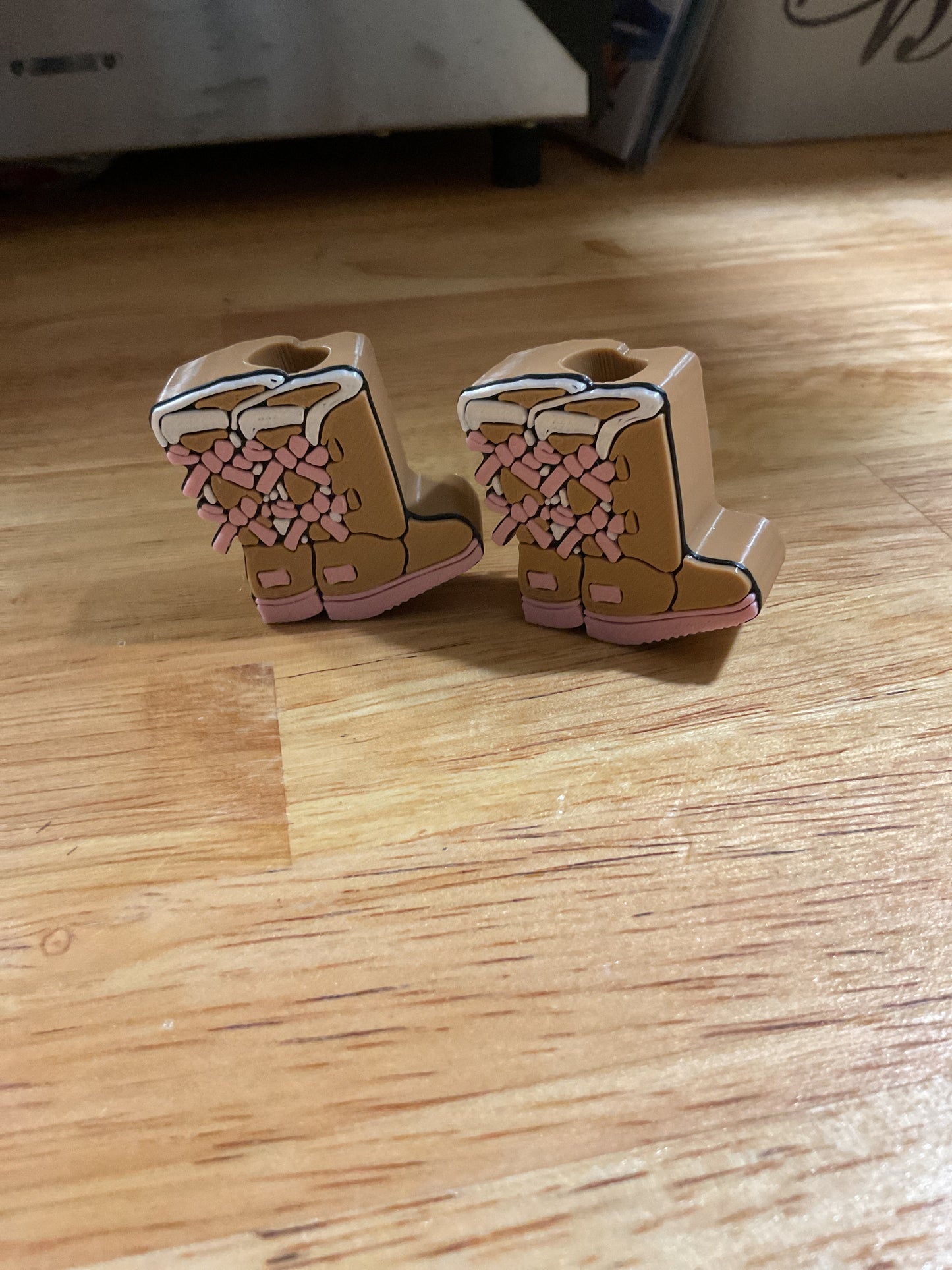 Cozy Boots 3D Straw Toppers