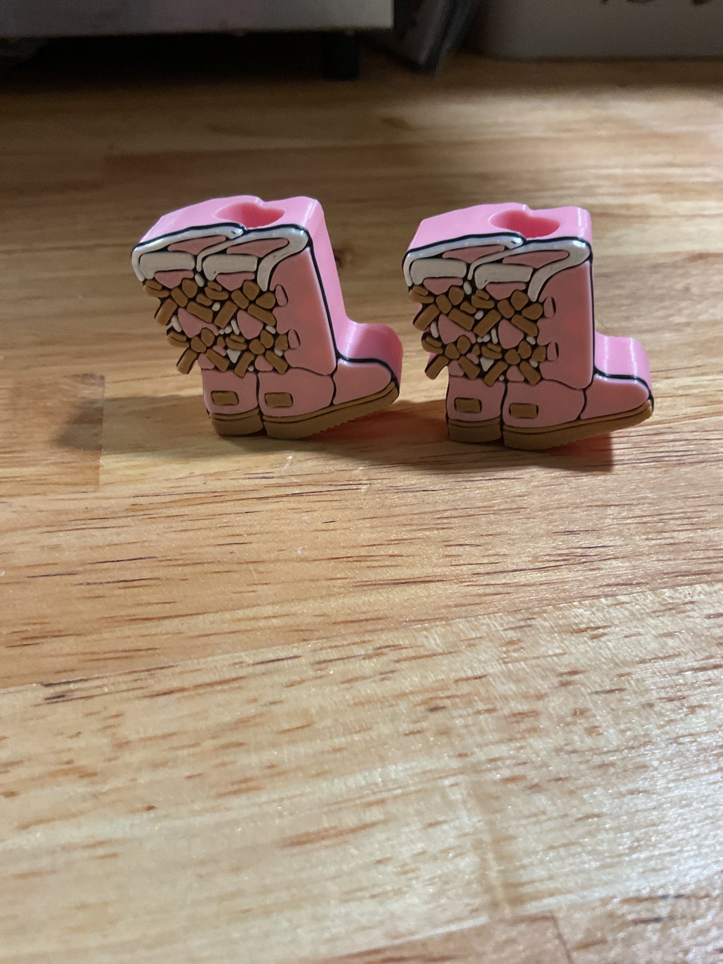 Cozy Boots 3D Straw Toppers