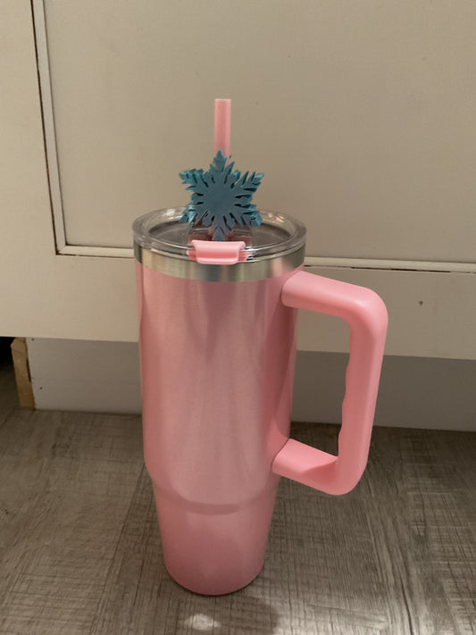 Snowflake 3D Straw Topper