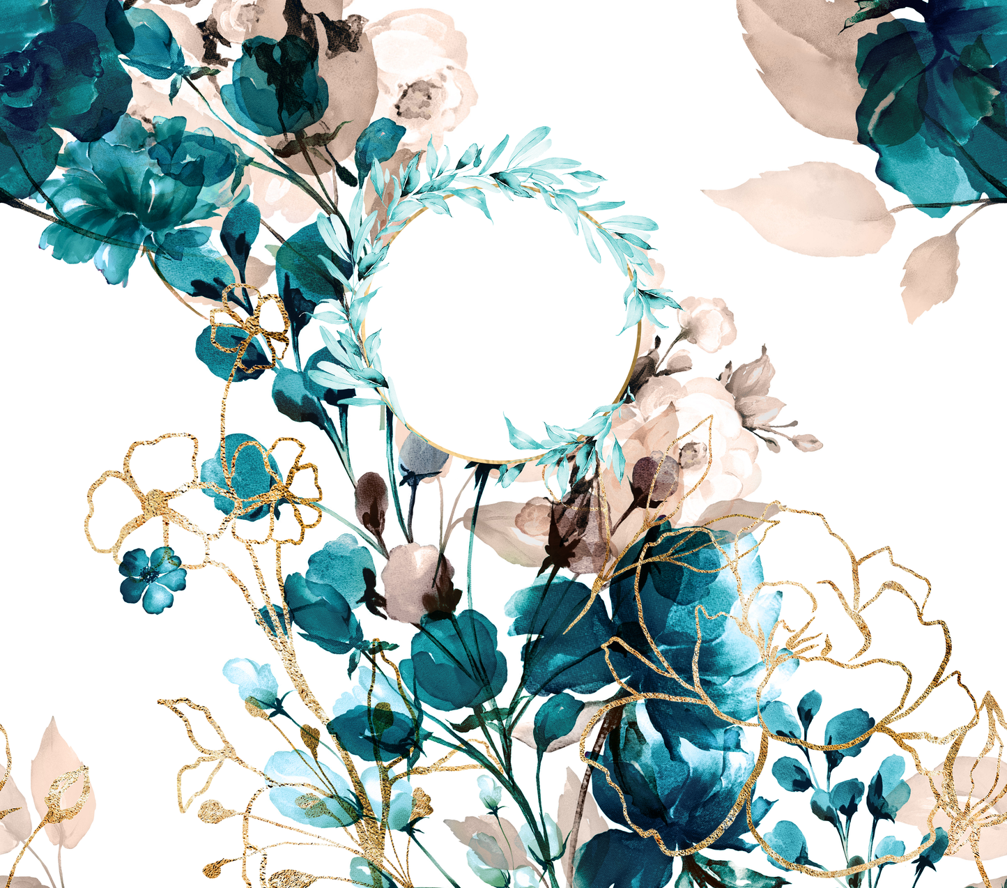 Teal Floral wrap
