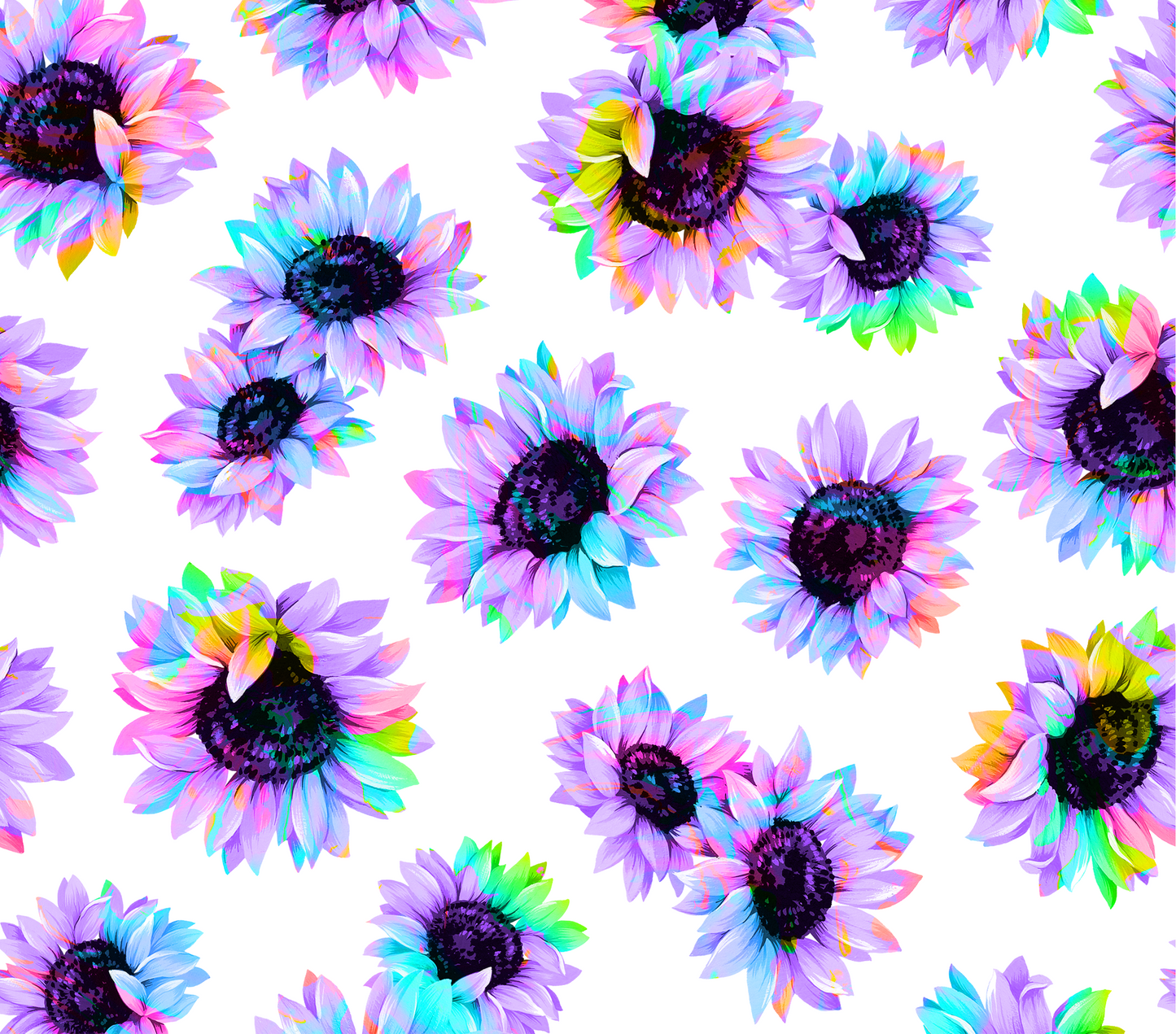 Rainbow Sunflower Tumbler Wrap